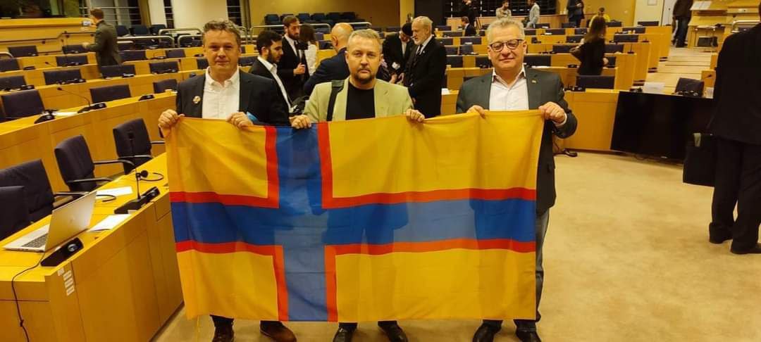 freenationsrf's tweet photo. We're convinced that one day majority of these flags will be present in European Parliament as sign of their(#Bashkortostan, #Ingria, #Tatarstan, #Karelia, #Ichkeria, Baltic Republic, #Cherkessia, #Smalandia, #Kuban) membership of independent &amp; free states in  EU&amp;NATO
#PostRussia https://t.co/uS1ZCgBDGX