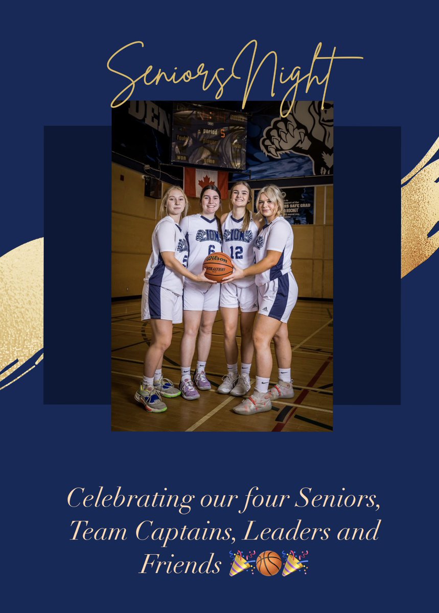 Tomorrow is Seniors Night! 🎓 
A special night to celebrate our four phenomenal seniors - Ava, Ellie, Leah and Reegan ♥️ Come support @lhhsvarsitygirlsbball as they face Fundy tomorrow at 6pm in the Lions Den! <a href="/athletics_lhhs/">LHHS ATHLETICS</a> <a href="/LHHSRoars/">LHHS STRONGSIDE</a> @NBIAA_ASINB