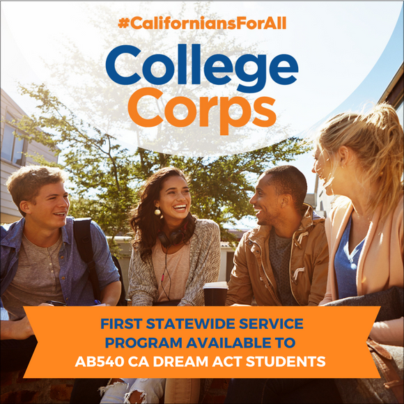 calstate's tweet image. CSU students from 16 #CalState universities can earn money for college while positively impacting their communities through the #CaliforniansForAll College Corps program.  

For more information on this partnership with @CalVolunteers and to apply, visit: bit.ly/C4ACollegeCorps