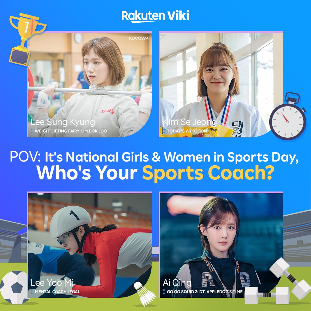 It’s #NationalGirlsandWomeninSportsDay – the perfect occasion to celebrate some top dramas featuring fabulous, fitness-fanatic females! 🏋️‍♀️🏃‍♀️🏅

Which is your favorite? 😍 Tell us in the comments and catch all these dramas now on #Viki: watch.viki.com/Viki