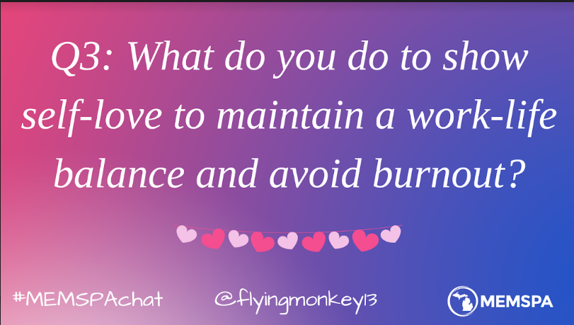 flyingmonkey13's tweet image. Q3: What do you do to show self-love to maintain a work-life balance and avoid burnout? 

For me, it's writing! 
#MEMSPAchat