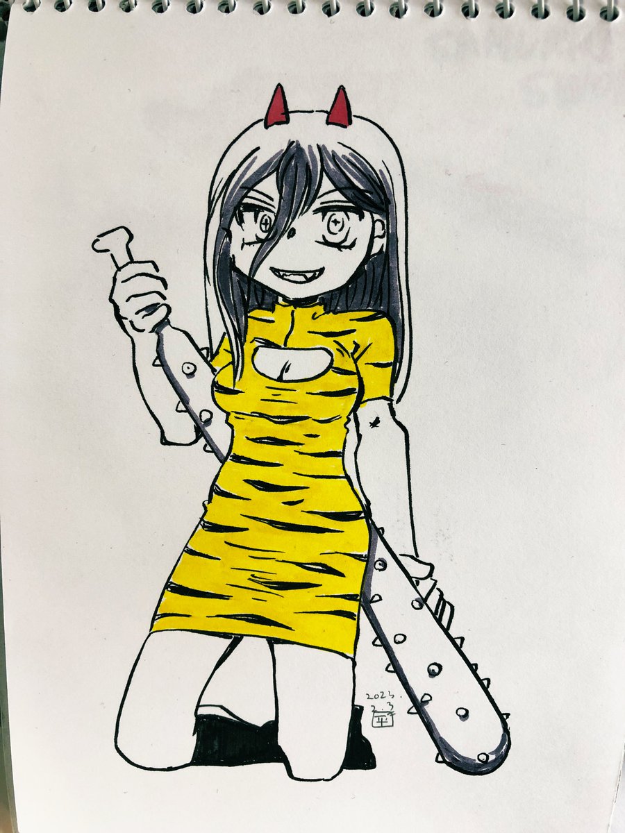 「節分絵チェンソーマンのパワーちゃん#節分の日 」|遠藤平介のイラスト