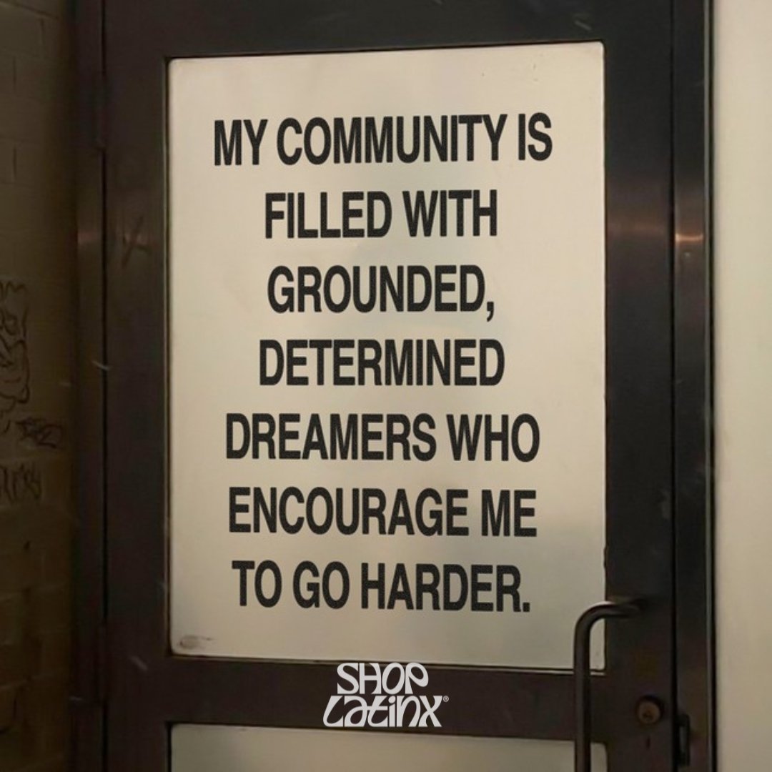 shoplatinx's tweet photo. Our community is our everything. Drop some words of encouragement, we never know how badly someone needs to hear it. 🫂💘

#ShopLatinx #Destinationfordiscovery https://t.co/ZS6Ui3reNI