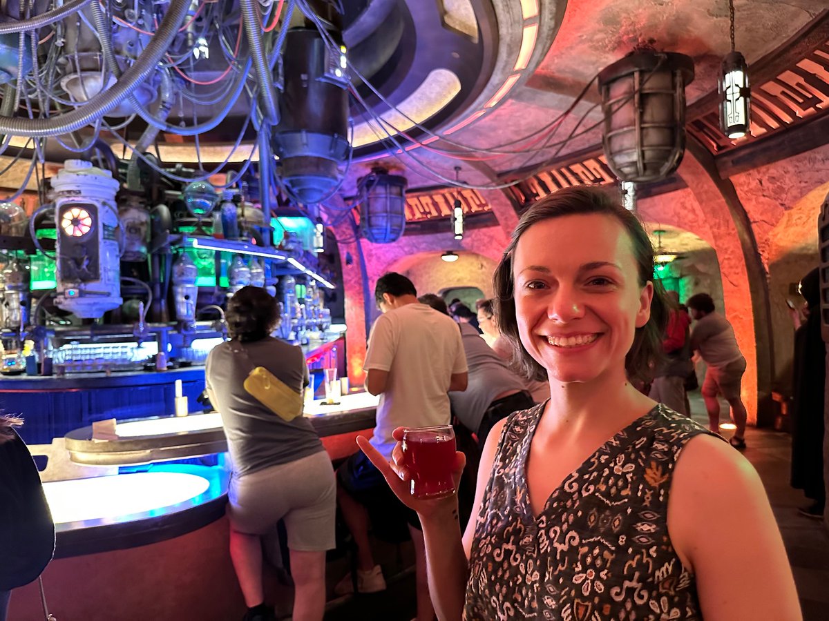 At Oga’s Cantina in Galaxy’s Edge with my fancy drink