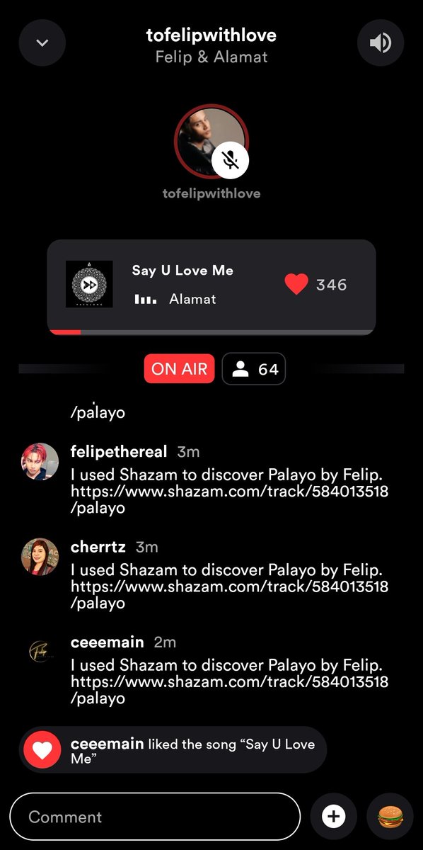 globALAMAT's tweet photo. Ongoing and having a blast with songs from two of the most exciting #PPOP and #OPM artists today! Join us at https://t.co/KtTiYzMmNw until midnight!
JAM WITH FELIPxALAMAT
#FELIPxALAMAT
@Official_ALAMAT @felipsuperior https://t.co/3ivuTenb0g
