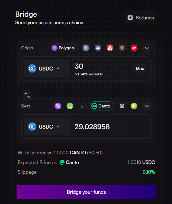 some people not rly sure what to do on $CANTO so imma make a smol thread to help 

First thing first <a href="/SynapseProtocol/">Synapse Labs</a> is the best bridge imo for canto