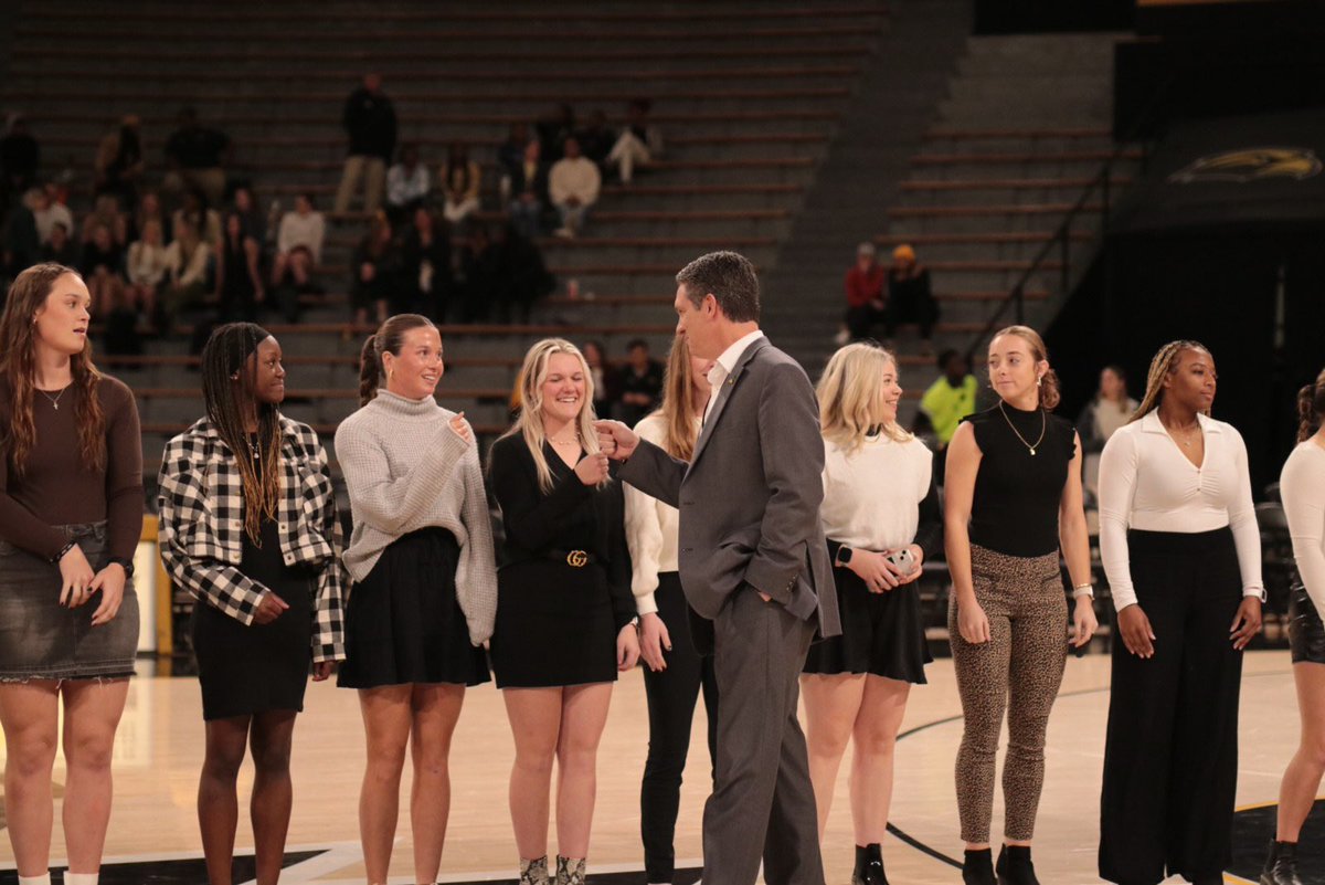 SouthernMissSB's tweet photo. 🤩🤩

So glad we got to recognize these amazing women that make up our team at women’s basketball for National Girls &amp; Women in sports day! 

#SMTTT https://t.co/O2a9uTEyhH