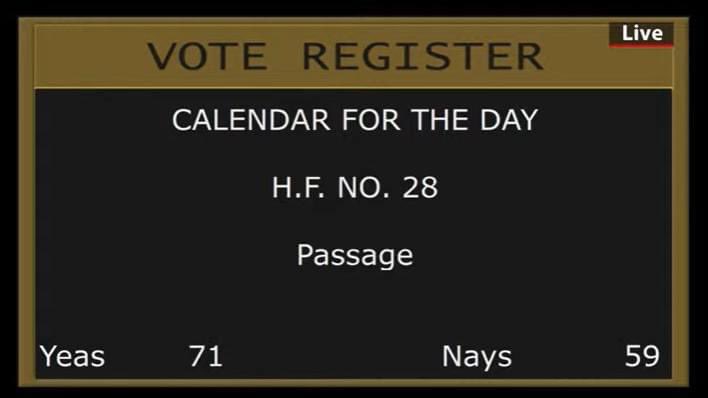It's official: The Minnesota House has passed legislation, with bipartisan support, to restore the right to vote for people who were formerly incarcerated. Congratulations to bill author <a href="/CedrickFrazier/">Cedrick Frazier</a> and the <a href="/RTVMN/">Restore the Vote MN</a> coalition that has worked for years to make this possible.