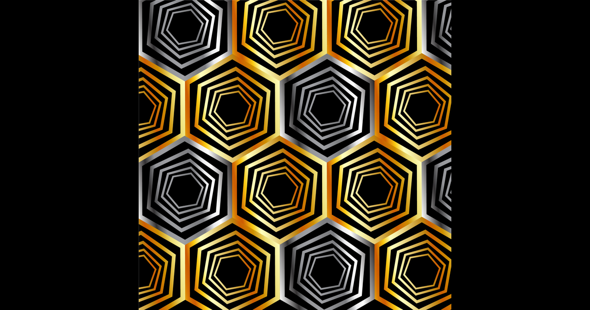 Latest Sold <a href="/VectorStock/">VectorStock</a> golden and silver hexagonal background #VectorStock vs2.page.link/zFyt
