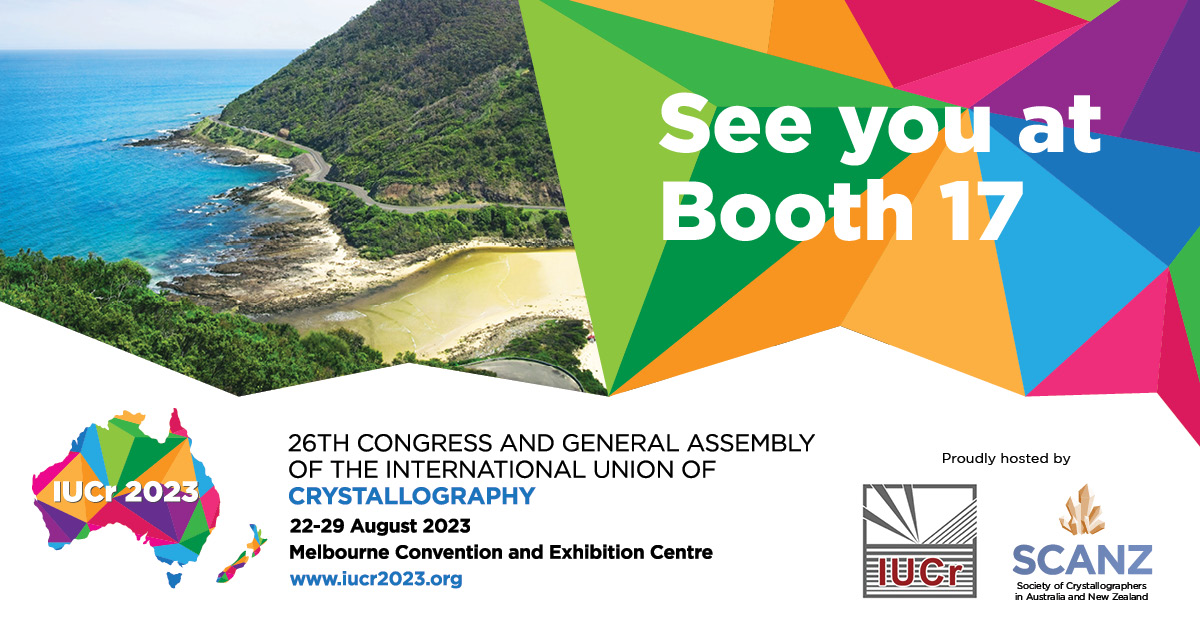 #IUCr2023 are thrilled to be sponsoring the ECR award #LorneProteins  Come and see us at booth 17, right near the fantastic posters!

We have giveaways aplenty.