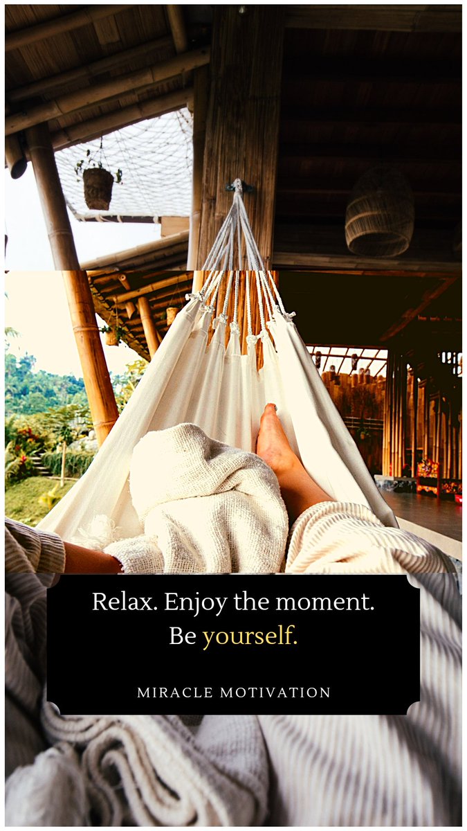 🏆️ Relax.Enjoy the moment.Be your self.🏆
#Motivation #MotivationalQuotes #miraclemotivation #MotivationalStories