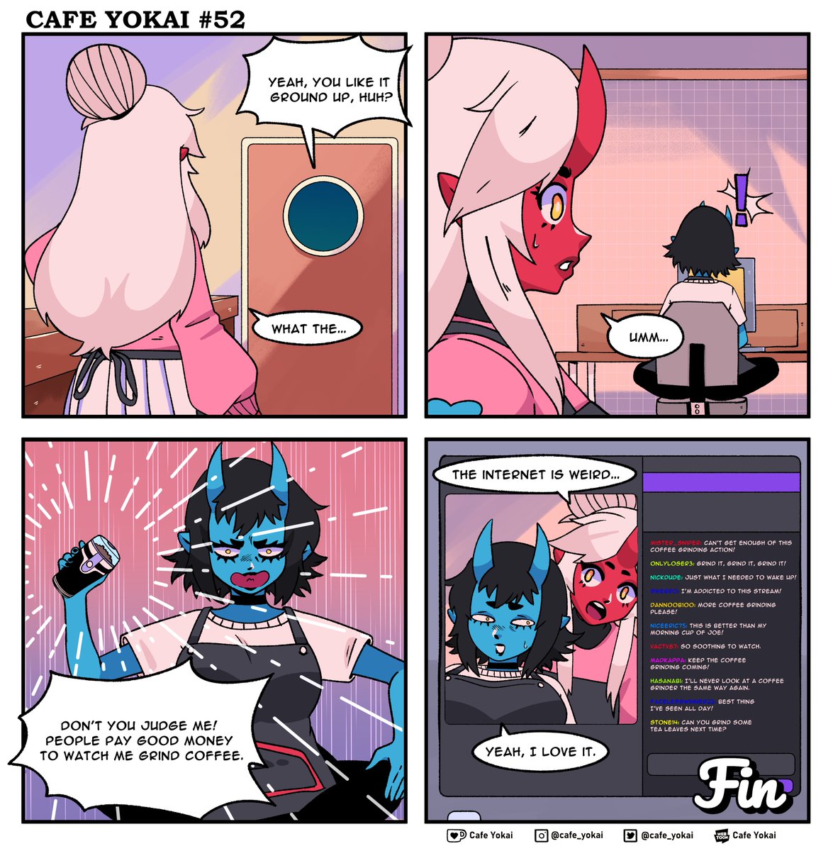 cafe_yokai's tweet image. The internet sure is  weird... wait this is the end!?