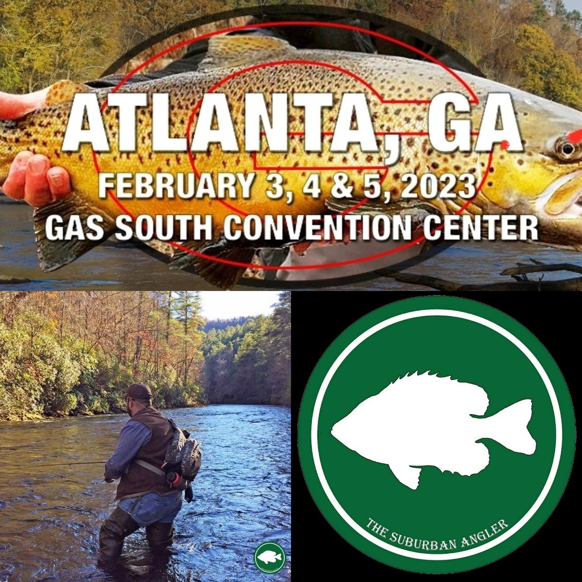 SuburbanAngler's tweet photo. Tomorrow morning starts the first 3-day The Fly Fishing Show in Atlanta! I'll be doing my typical show-floor coverage, if you're at the show, stop me and say hello, it'd be great to meet you!
#TheFlyFishingShowAtlanta #flyfishing #flygear #flytying #flyshops #TheSuburbanAngler https://t.co/cpupmrhB8g