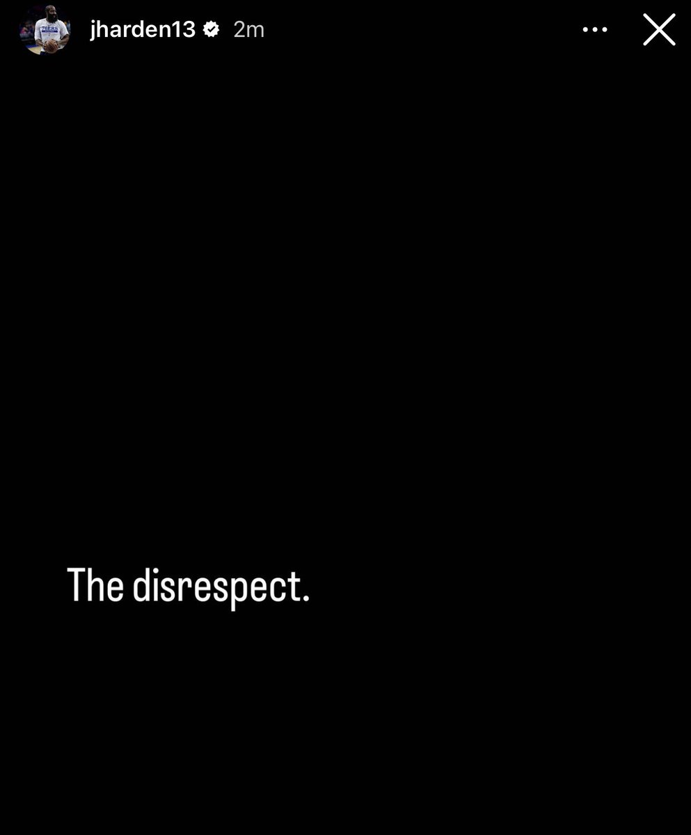 James Harden’s IG Story.