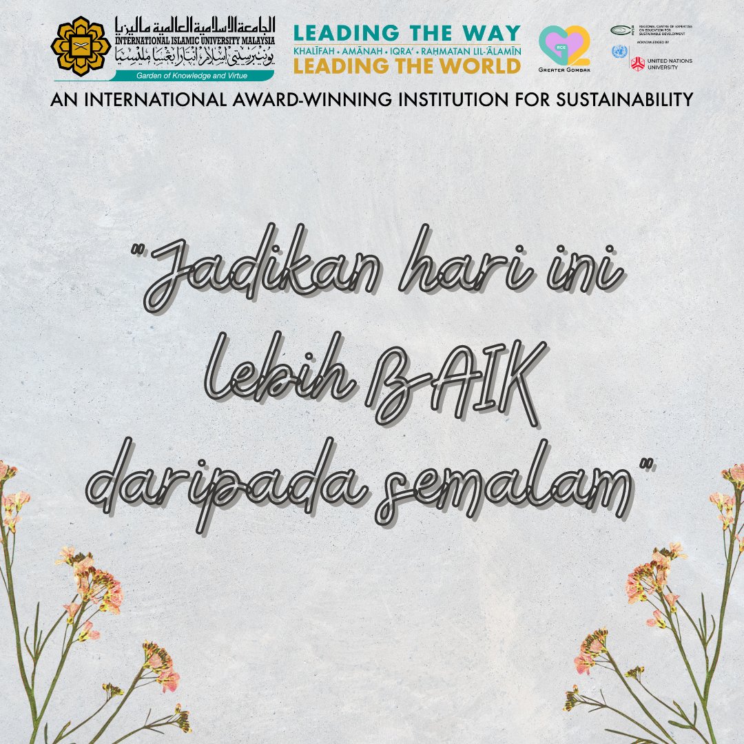 [Happy Friday]

Don't forget to start the day by thanking Allah for His kindness. 

Have a Good Day!

Don't forget to follow us and turn on your notification for fast and reliable update from us.

Instagram; instagram.com/ccciium/
Facebook page; Centre of Credited Cocu IIUM