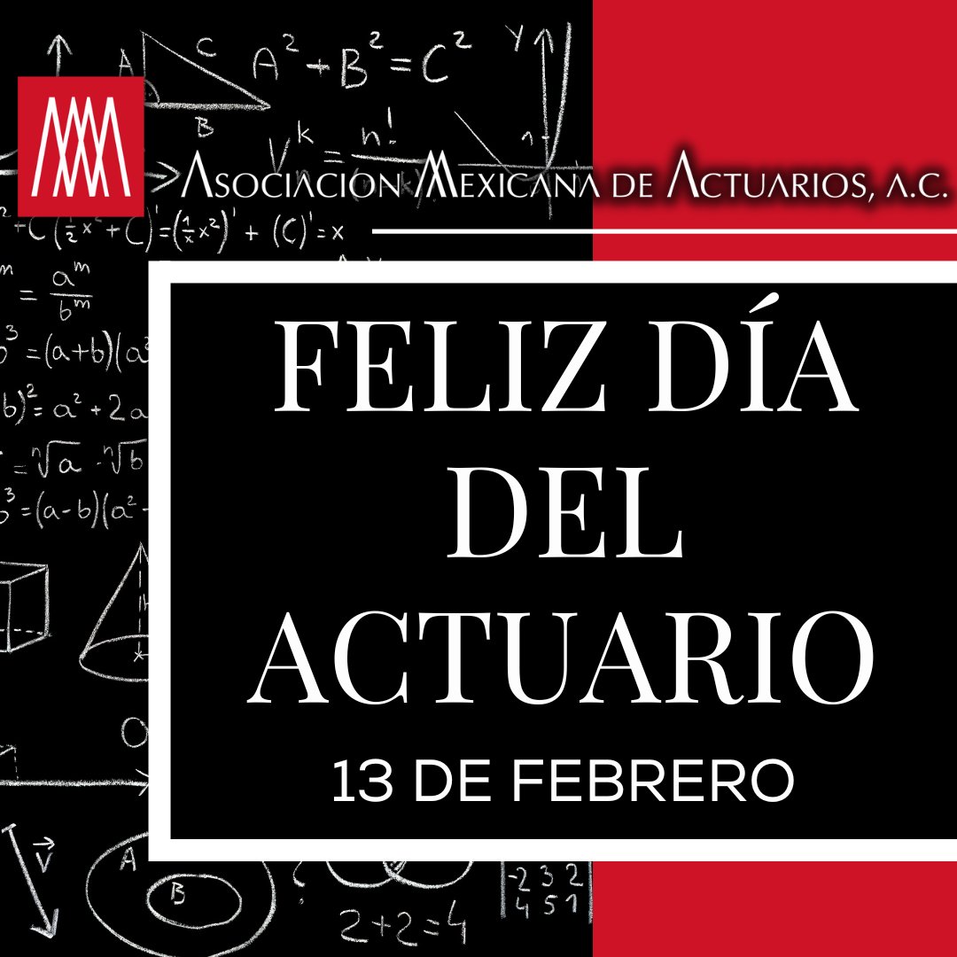 ActuariosAma's tweet photo. Queridos amigos Actuarios, ¡Muchas felicidades! Reciban de parte de la AMA nuestros mejores deseos en su carrera profesional. https://t.co/sUfVJdUteM