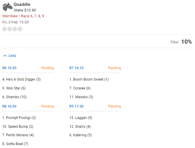 BlaisrBets's tweet image. Werribee #Quaddie's 
#fffeb
