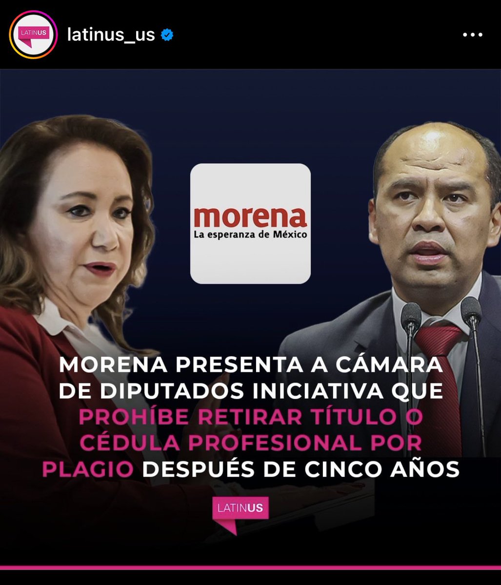 marioriestra's tweet photo. Con ustedes, querido público, la iniciativa de Morena para la legalización del plagio en titulación.

También conocida como ley blindaje para la ministra pasante.

Vaya manera de legislar. https://t.co/vDmjozcZFB