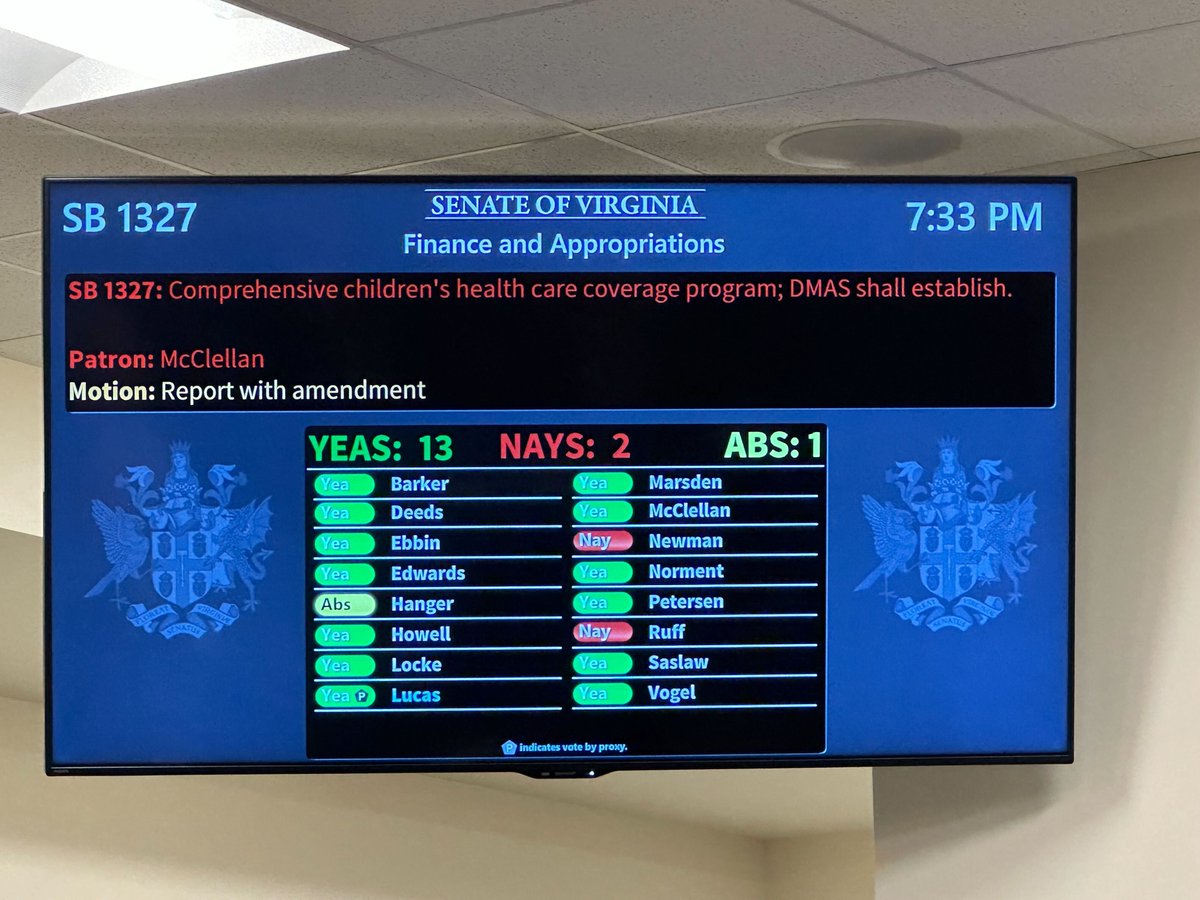 TCIFiscal's tweet photo. #CoverAllKids has now gone through @VaSenate finance and will now be considered on the Senate floor! #AnotherStepCloser
This is remarkable progress and a testament to the amazing work of advocates over the years. ๐ https://t.co/0rK6Yfy17u