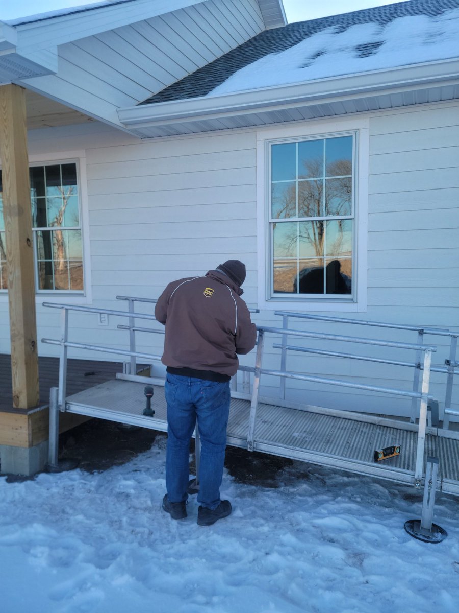 @OperationRamp #195 completed today in Kansas. A big shout out to contractors Mike and Mike, as well as team @UPS in Kansas for giving a 31 year-old veteran his freedom, independence and accessibility. Than You @UPS_Foundation @LouRivieccio @joeboyleups @LauraLaneUPS @CarolBTome