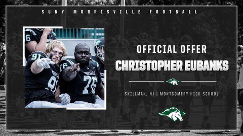 Chris_Eubanks7's tweet photo. After a great phone call with @CoachSpags4 I’m very blessed to receive my first division 3 offer. Thank you family, friends and coaches for giving me this opportunity.@FootballMonty https://t.co/f6jf2Mhz19