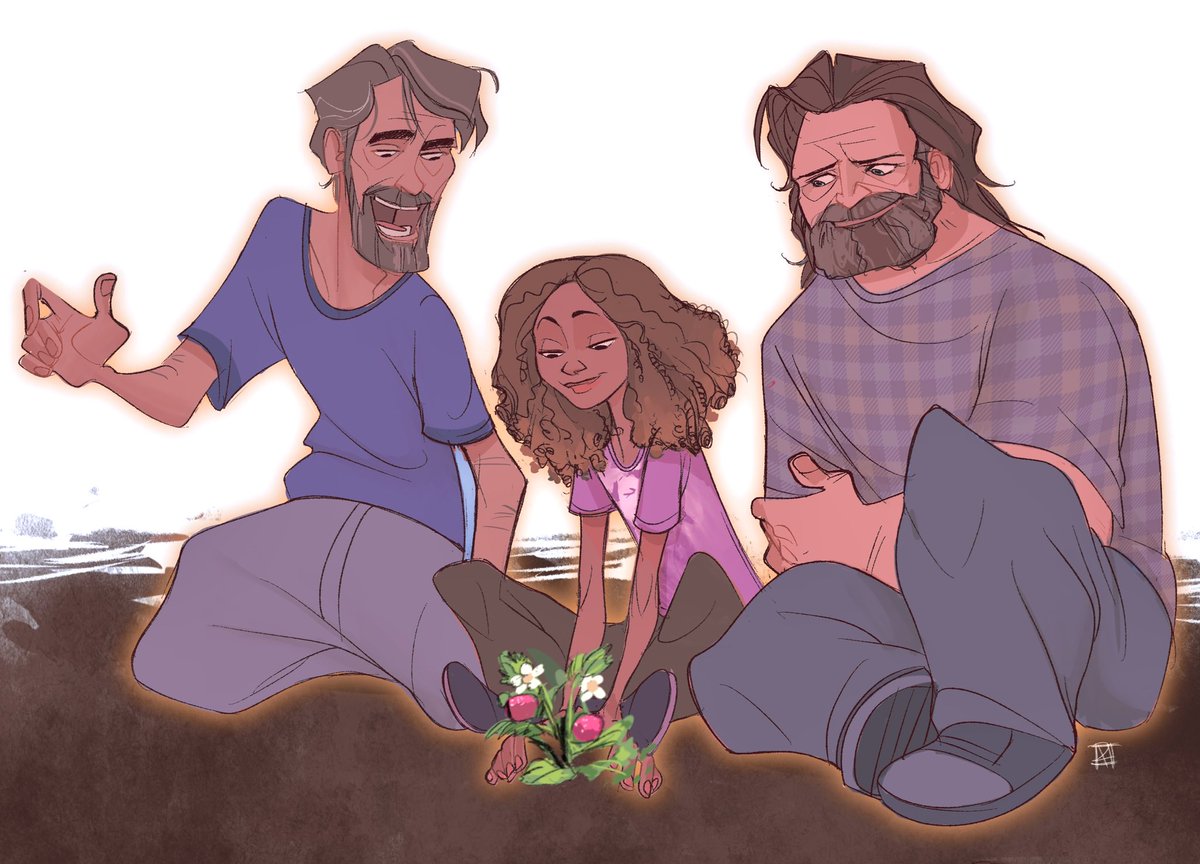 i like to think that they’d take care of Sarah, wherever they are. #tlou #thelastofus #art #BILLANDFRANK #fanart