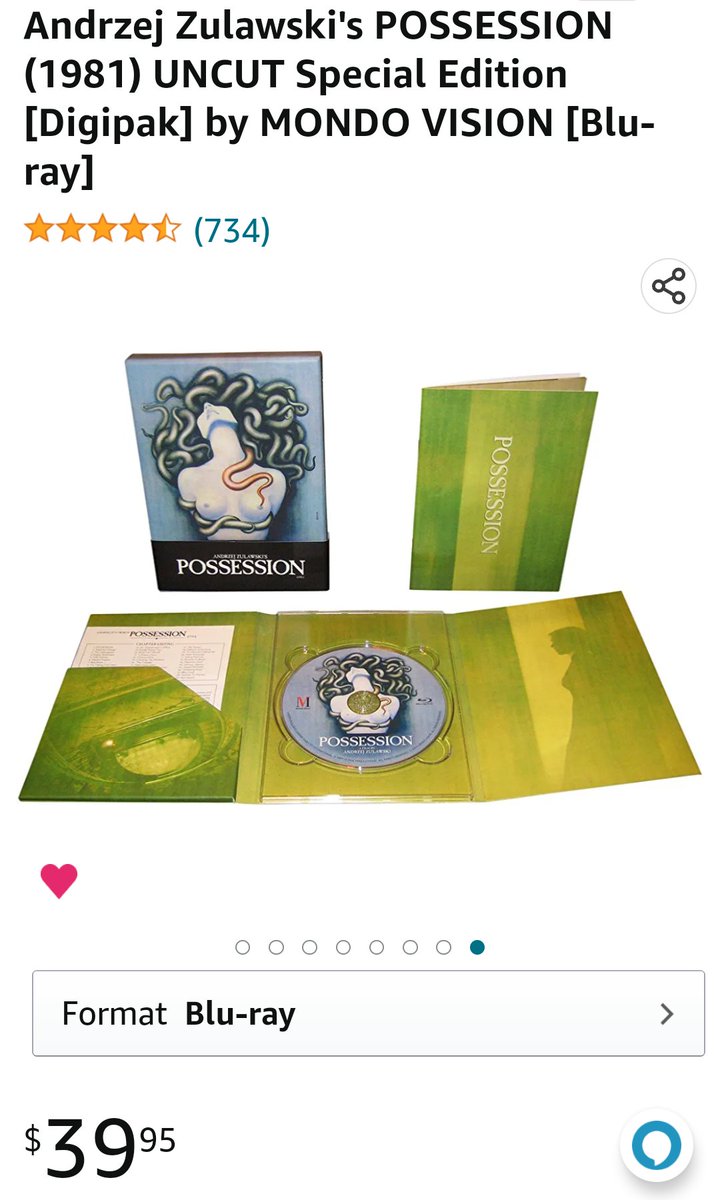 The next major purchase, for this month, I'll probably get, unless it's available on digital, is the 1981 movie POSSESSION.

#Possession #possessionmovie #possession1981 #bluray