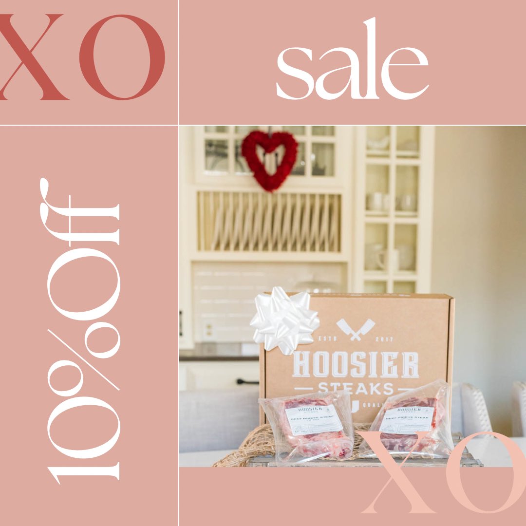 Valentine’s Day is right around the corner! Hoosier Steaks Gift Boxes are a great gift option for him or her.  ❤️ Enjoy 10% off any gift box with discount code: HOOSIERVALENTINE at checkout. Shop here: hoosiersteaks.com/shop