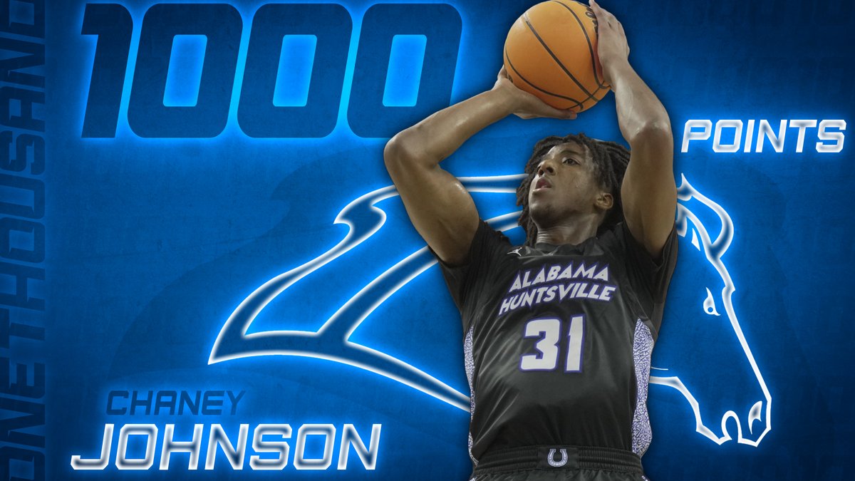 UAHChargers's tweet photo. Chaney Johnson is the newest member of the @UAH_MBB 1,000 point club. https://t.co/ADyEVgUDhr