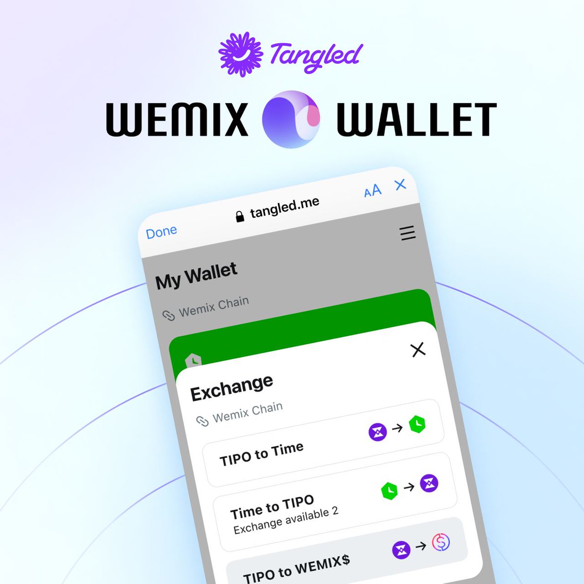 📌Tangled WEMIX Wallet Update📌 Social-Fi platform Tangled officially supports WEMIX Wallet! WEMIX Wallet is now available in Tangled. 🔻Tangled🔻 tangled.im #tangled #wemix