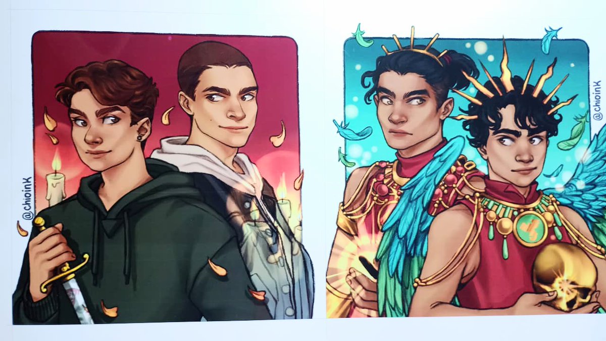 Some of the prints  that I did and sent to @xo_zenpai of the commissions of #cemeteryboys and  #thesunbearertrials  

#aidenthomas #fanart #bookfanart #prints #artist #BookLover