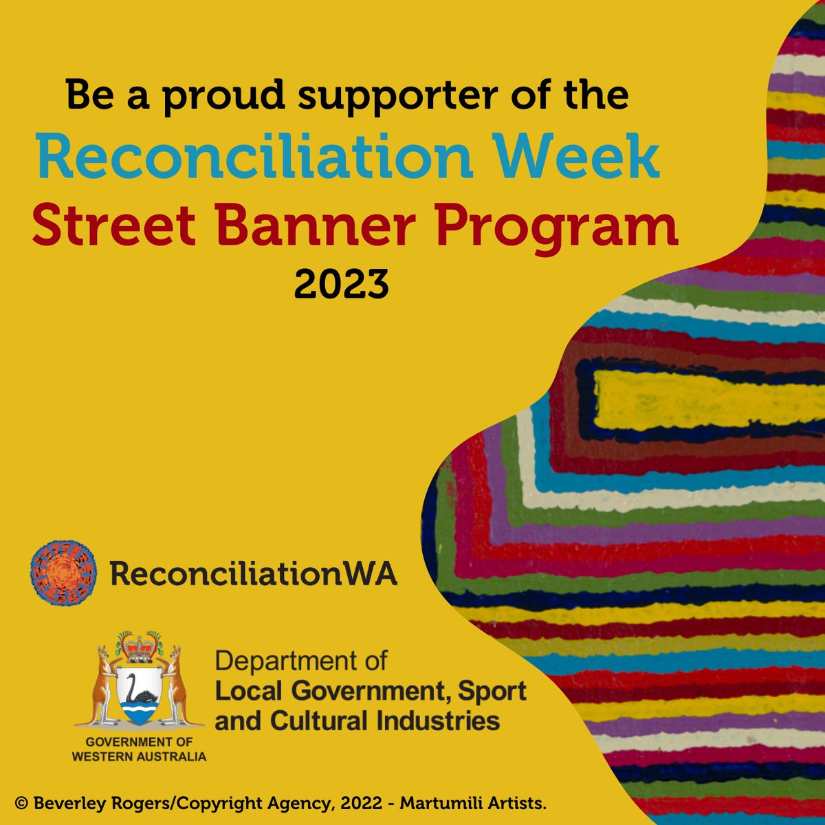 Is your organisation looking for ways to support reconciliation in 2023? Why not sponsor the Reconciliation Week Street Banner Program!

✅ Make sure to leave enough time for your internal approvals. Bookings close March 1st: recwa.org.au/street-banner-…

 #nrw2023 #reconciliation