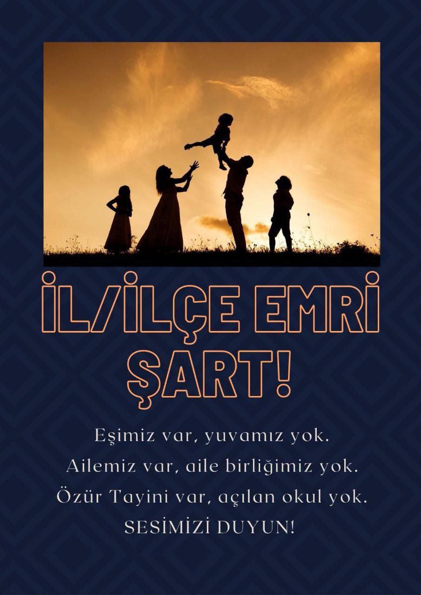 <a href="/karagozilker/">ilker karagöz</a> Kadrolu öğretmenler ailelerine kavusamiyor.İL EMRİ istiyoruz #TurkiyeBilmeli