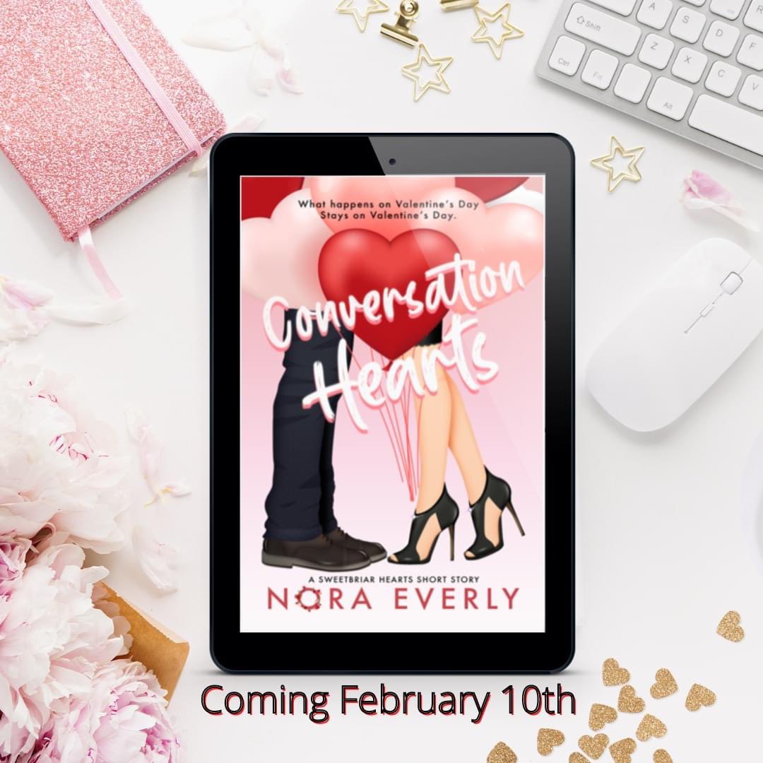📖💕Currently Reading💕📖Conversation Hearts- A Sweetbriar Hearts Valentine's Day Short Story is coming February 10th! ☕️One Grouchy Barista ❤️‍🔥One Secret Crush 🫦One HOT Kiss. PREORDER for 99 cents: Amazon: mybook.to/ConversationHe… @NoraEverly