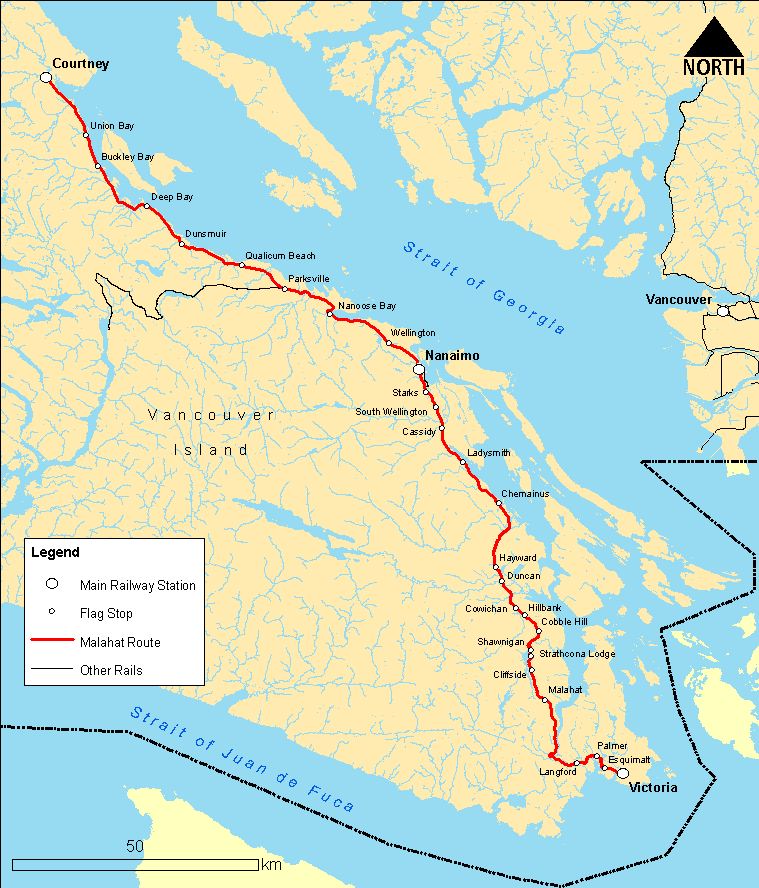 luccampbell's tweet photo. The B.C. Government should reboot passenger rail on Vancouver Island via the old and unused E&amp;N railway.

Here's some reasons why:

[🧵 1/5] https://t.co/0VBB9Liiov