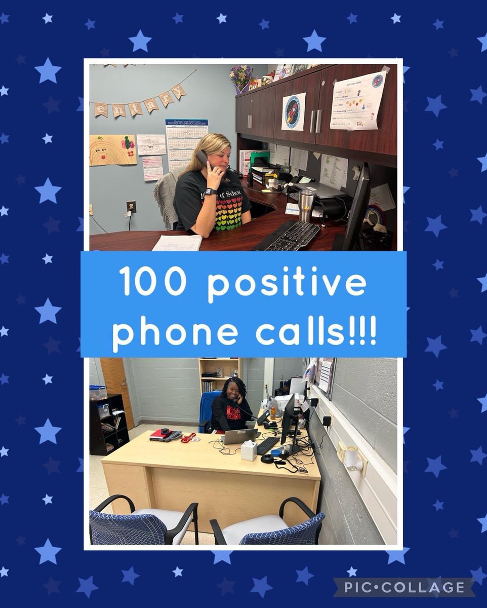 Lambs_SC's tweet photo. Mrs. McCarthy and Mrs. Maree are celebrating the 100th Day of School by making 100 positive phone calls!!!! Way to go Lambs! #100thdayofschool https://t.co/pko9TYsnrp