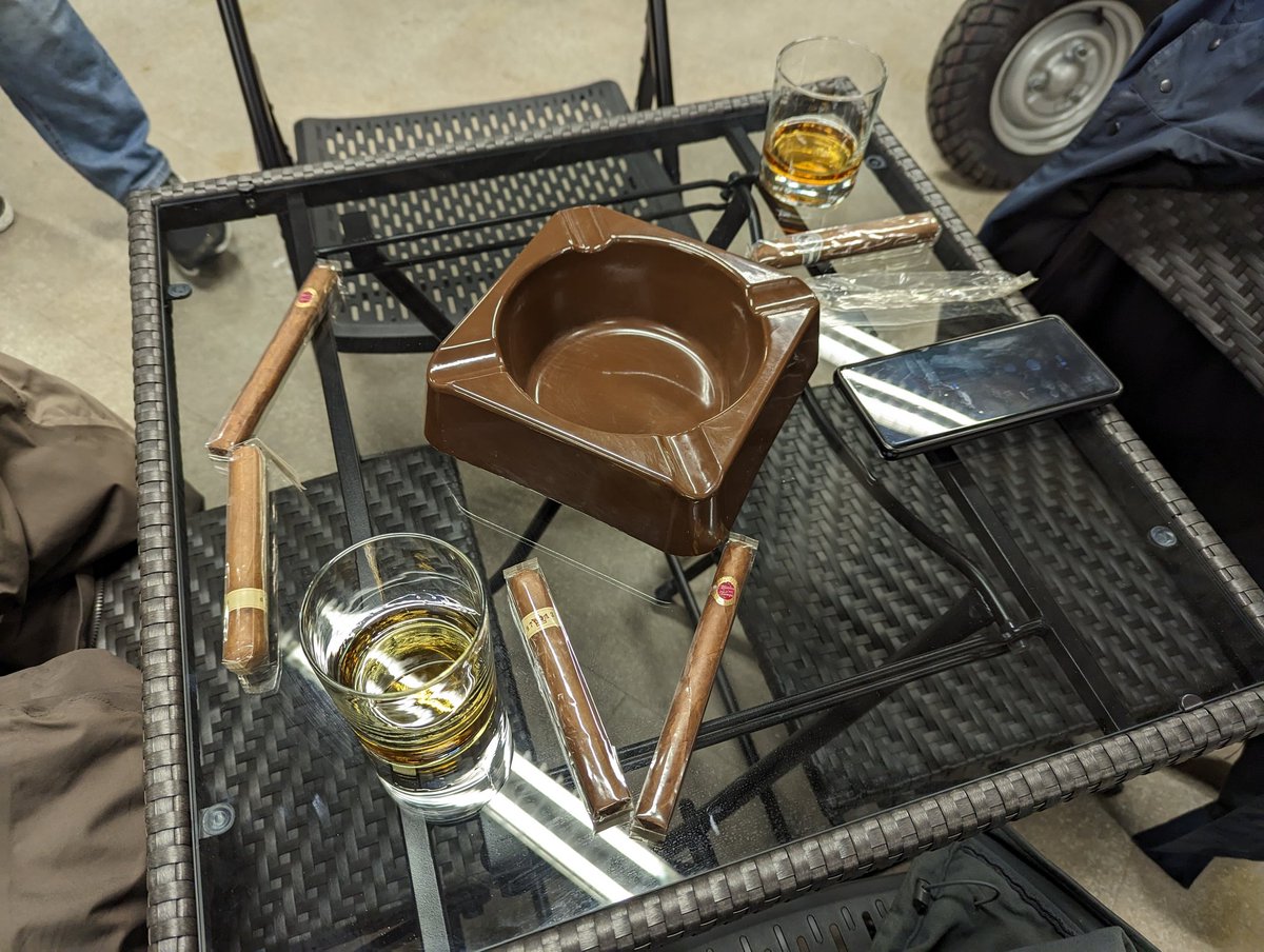 Bourbon, wine, and cigars tonight