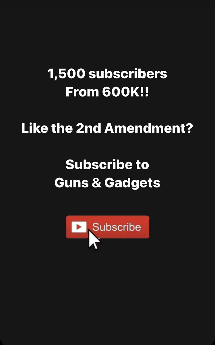 Guns_Gadgets's tweet photo. Soooo close to 600K!!! Join the party and subscribe 🇺🇸🇺🇸 https://t.co/sTeIocSK4i 
#youtube #gunsandgadgets #subscribe https://t.co/TAvmpxnOGR