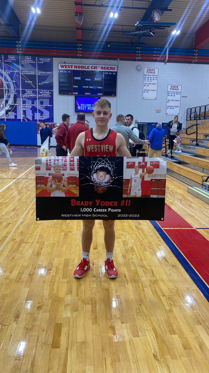 Westview_AD's tweet image. 1005 career points!  Congratulations Brady Yoder!