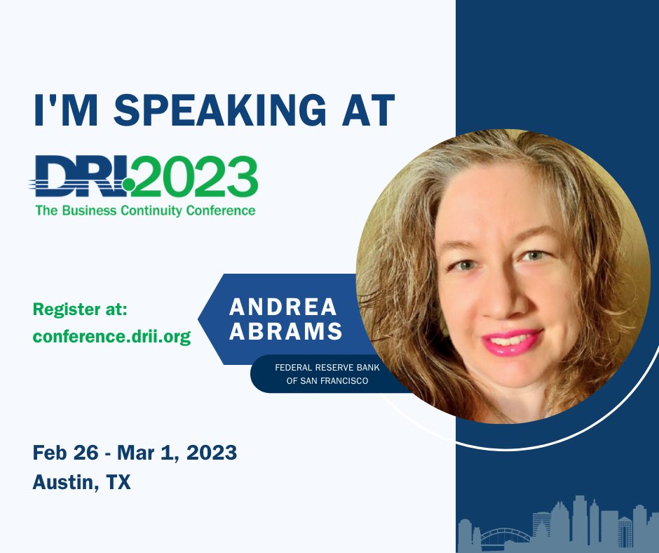 tranquility474's tweet photo. 📣Cohosting “Designing Compelling #Tabletop Exercises” (a three part #workingsession) with my amazing colleagues Dave and Steven at this year’s @DRI_Intl #conference💜

#businesscontinuity #resilience #womeninbusiness #Austin #disasterrecovery #themoreyouknow #dri2023 #risk https://t.co/lunA6OuWSf