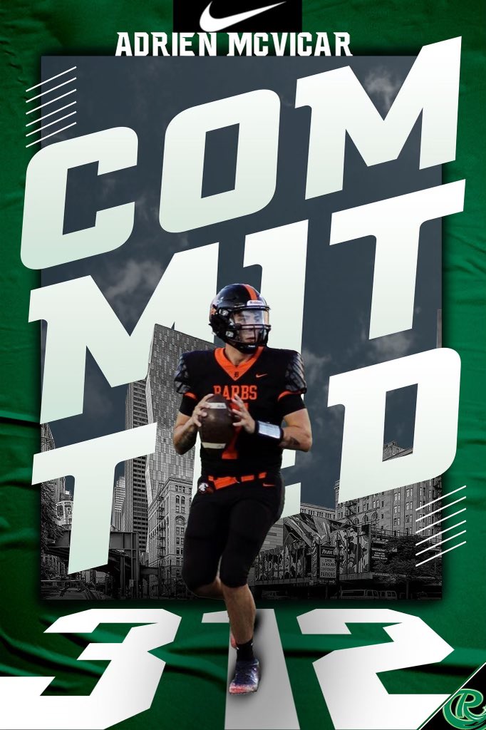 Extremely happy and blessed to announce my commitment to Roosevelt university. A big thank you to my family, teammates, and coaches none of this is possible without you all, thank you for everything⚪️🟢<a href="/RULAKERFB/">Roosevelt University Football</a> <a href="/dekalb_football/">DeKalb Football</a> <a href="/CoachSchneeman/">Derek Schneeman</a> <a href="/Coach_Davis42/">C.J. Davis</a>