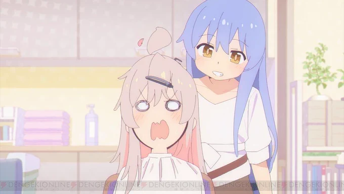 「お兄ちゃんはおしまい!」第5話このアニメは単なる女体化ムフフではなく、引きこもり男子の社会更生物語なんですね。女体化は目的ではなく手段。もちろん男の子向けの描写もあるんだけど、補導だったり整髪だったり日常への更生と変化のほうが比率が高い。 