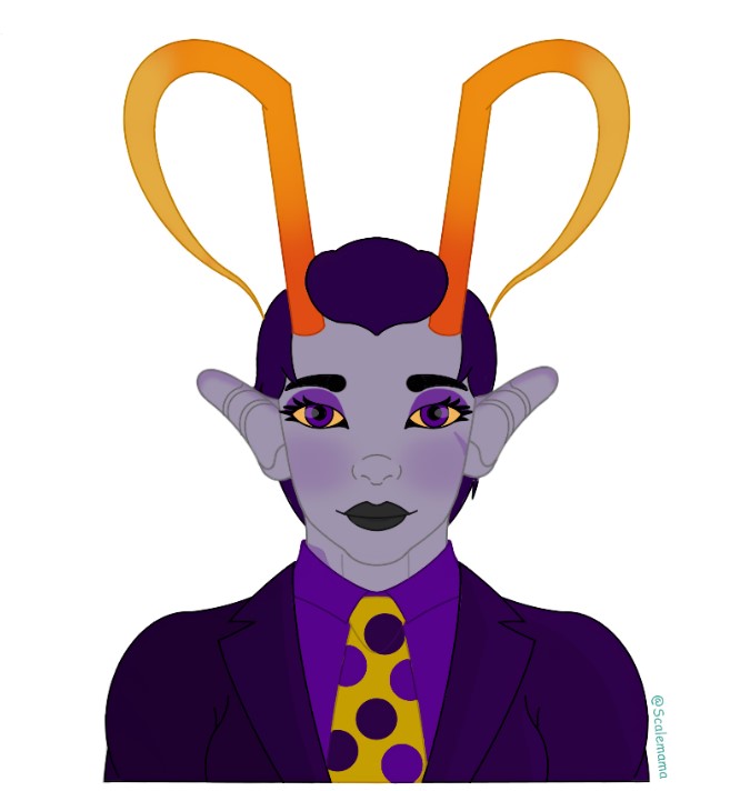 AthriaM's tweet photo. Another OC drawn and in the bag
Purple blood Alazne Zarola, Also known as The Repenter. She is a Sylph of Rage. 
Ancestor to Mirrah
#Homestuck #HomestuckOC https://t.co/nOTP3kbNeY
