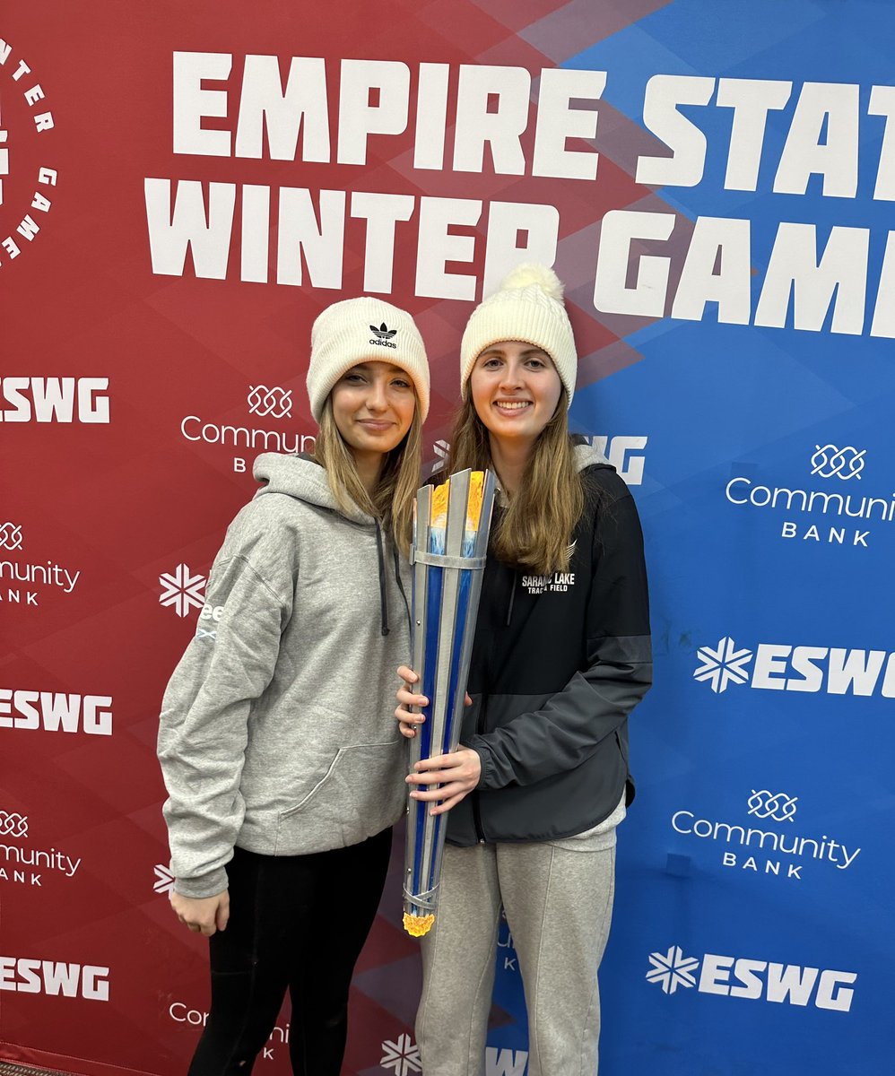 The Indoor Track Team participating in the <a href="/ESWGames/">Empire State Winter Games</a> Torch Relay today. Nice work! #redstormpride #gobigred