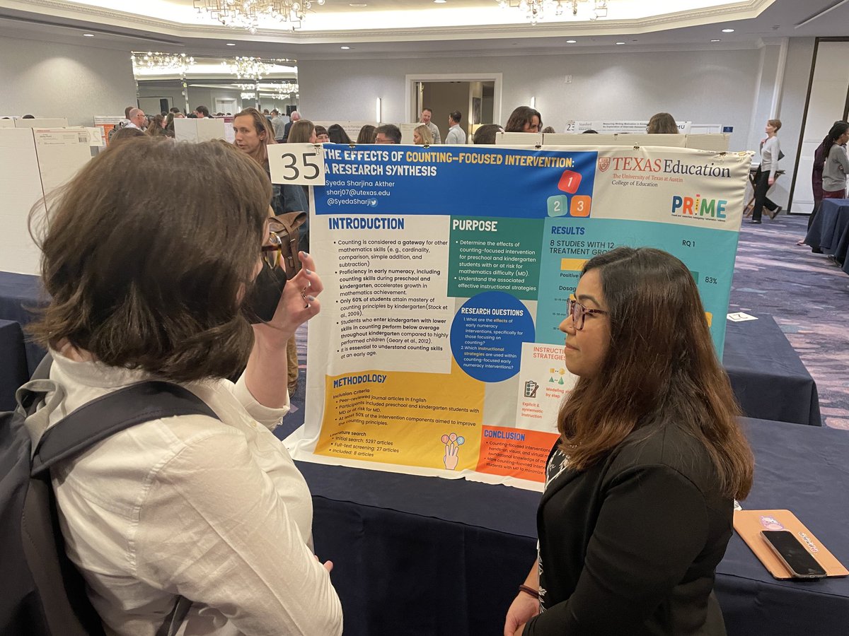 sarahpowellphd's tweet photo. At #PCRC23 and @SyedaSharji is sharing her research about the importance of counting-focused interventions in the early grades! https://t.co/015rIoTgsy