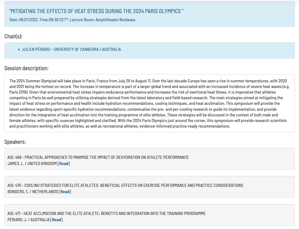 Julien Périard (@drjperiard) on Twitter photo Looking forward to attending the <a href="/E_C_S_S/">ECSS</a> conference in Paris and presenting with <a href="/BongersCoen/">Coen Bongers</a> and <a href="/LJJ_nutrition/">Lewis James</a> Looking forward to attending the <a href="/E_C_S_S/">ECSS</a> conference in Paris and presenting with <a href="/BongersCoen/">Coen Bongers</a> and <a href="/LJJ_nutrition/">Lewis James</a>
