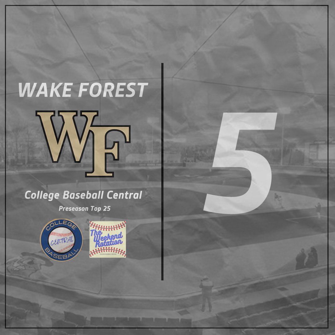 #5 in the College Baseball Central preseason poll: <a href="/WakeBaseball/">Wake Forest Baseball</a>