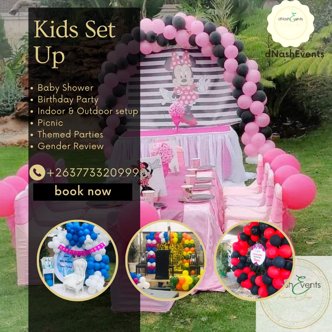 Giving your kids the birthday party of their dreams doesn't have to be hard with these adorable party themes.
Call Now +263773320999 for booking and more information.
#dnashevents #kidscorner #partytime #eventsforkids #birthday #Birthdaymonth #februarybabies #impossibleisnothing