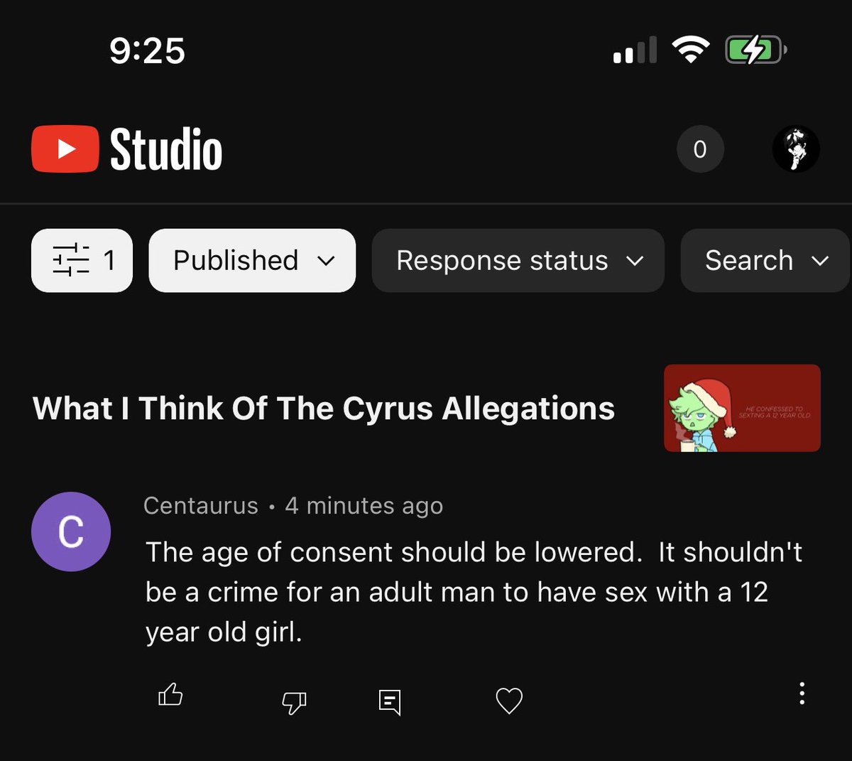 IllusionistRuss's tweet photo. "it shouldn't be a crime for an adult 
man to have sex with a 12 year old girl" 

are you fucking kidding me right now https://t.co/cACj9tgICi
