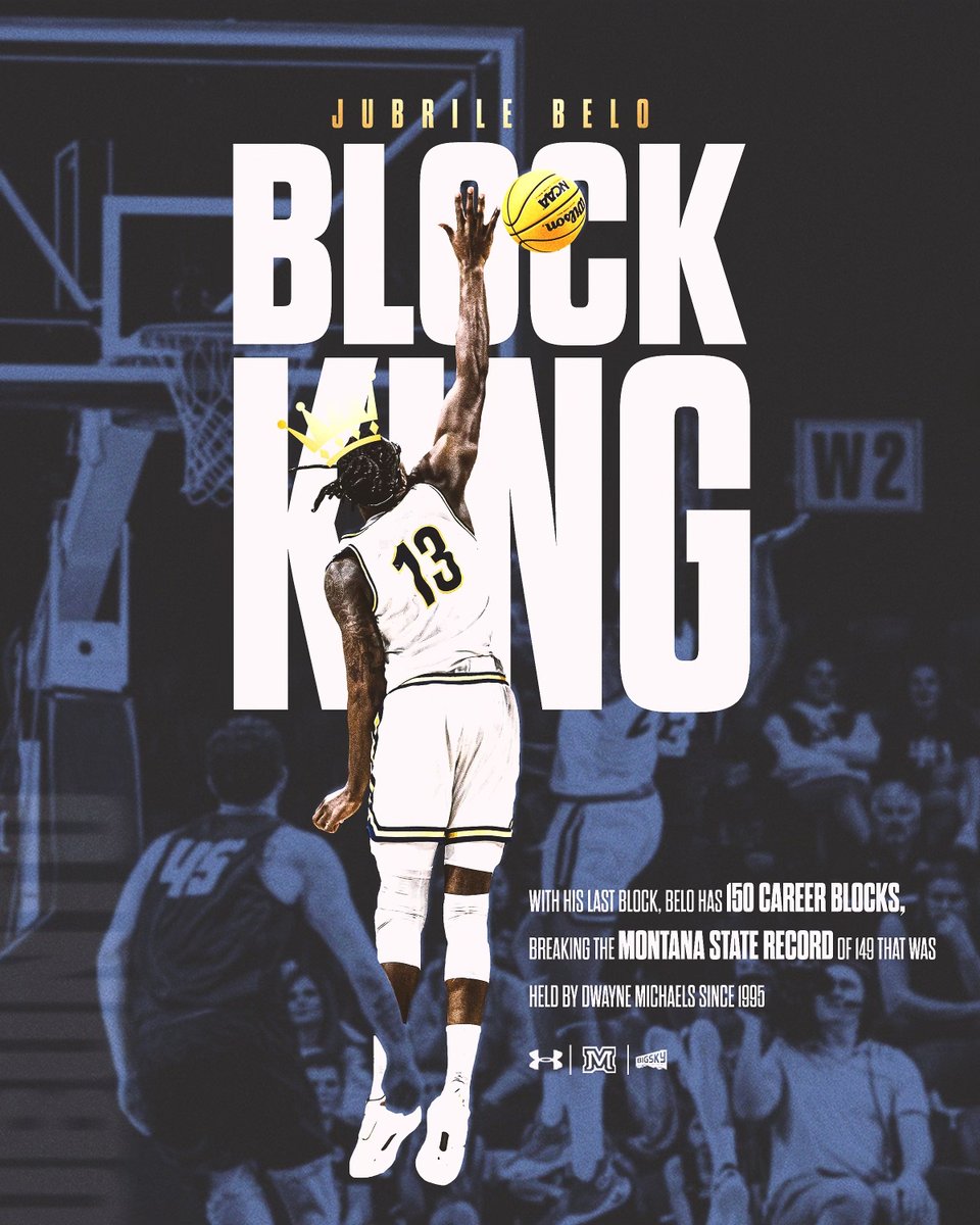 MSUBobcatsMBB's tweet photo. MSU has a new all-time career blocks leader!

Congrats to @jubrilebelo13 for 1️⃣5️⃣0️⃣ career blocks!

#GoCatsGo | #UBUNTU https://t.co/jvH2focO7g